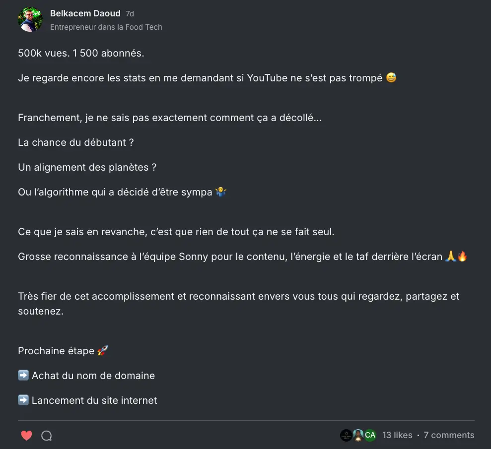 Avis de Belkacem - Système Viral