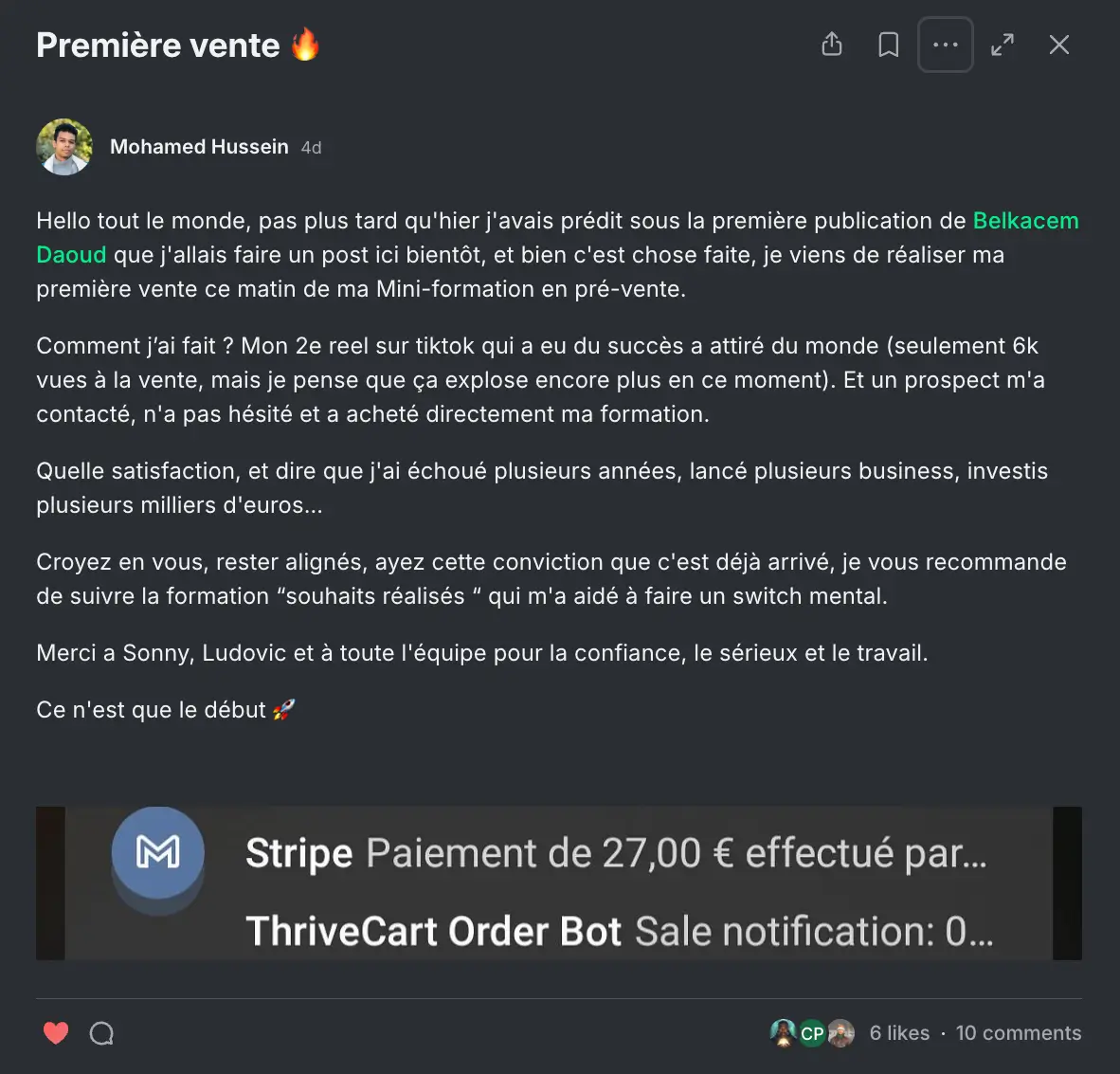 Avis de Mohamed - Système Viral
